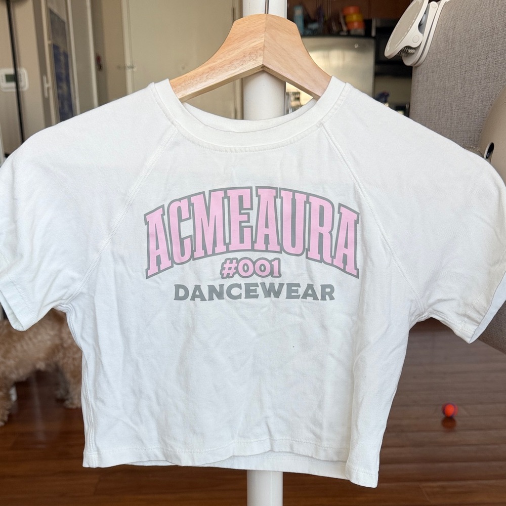 Women dance wear crop top white